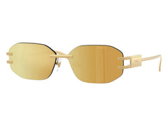 Versace Geometric Sunglasses BrownGoldBrownMirror Gold Gold (VE2274 10027P)
