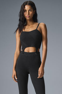 Denim Knit Garter Tank