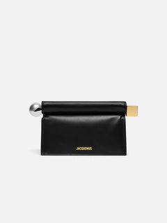 Jacquemus The Rond CarreClutch Take-Out Clutch Black