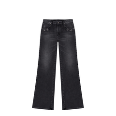 Denim Jeans with Horsebit Detail