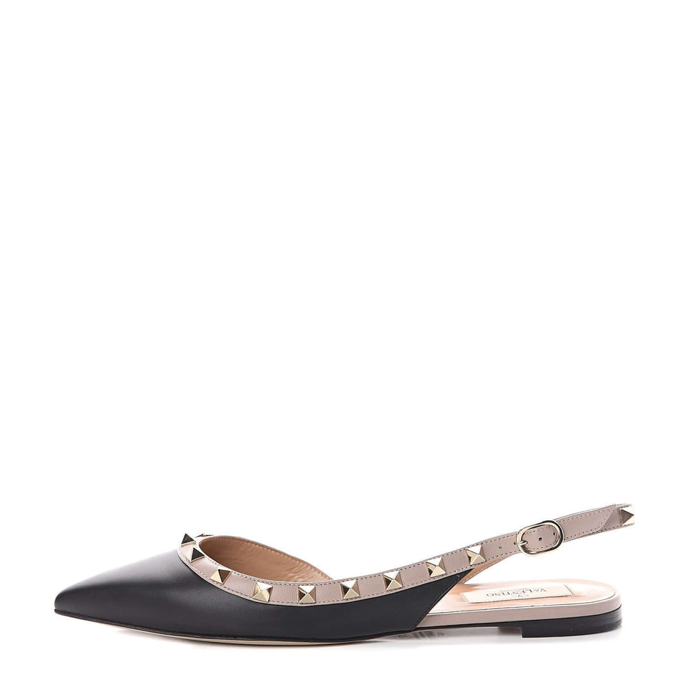 Valentino Garavani Nappa Rockstud Slingback Flats
