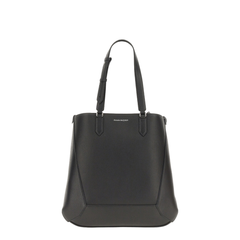 Alexander McQueen Edge Medium Calf Leather Tote - Black