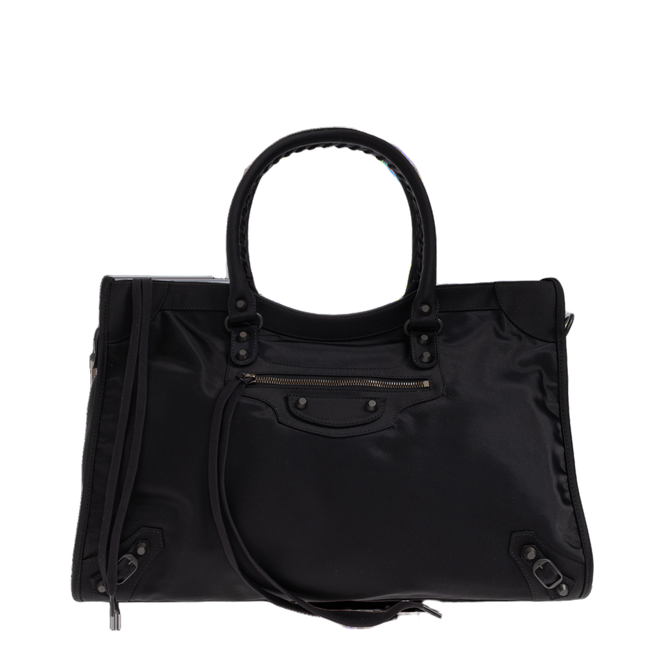 Balenciaga Le City Large Nylon & Polyester Tote - Black