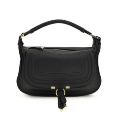 Chloè Marcie Small Calf Leather Shoulder Bag - Beige