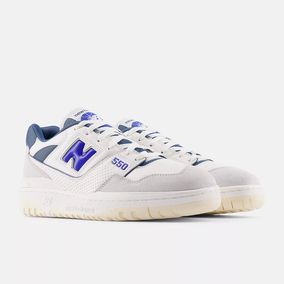 New Balance 550 Sea Salt with Blue Gemstone