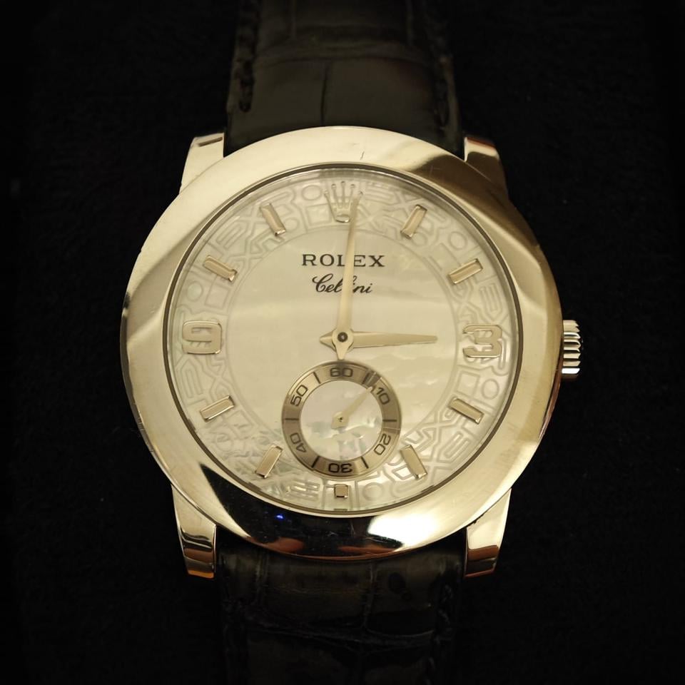 Rolex | Cellini | 5240 | Platinum | 35 mm | Platinum | Mother of pearl | Manual winding