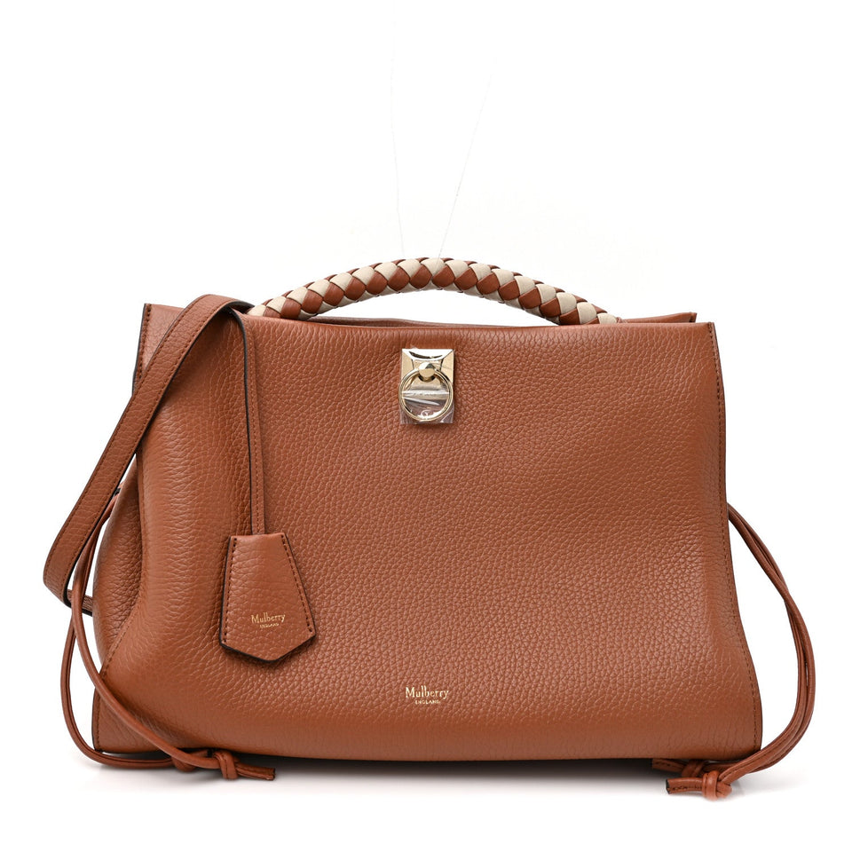 Mulberry Heavy Grain Iris Tote Brown