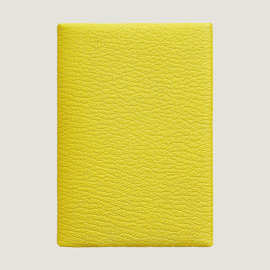 Hermes Calvi Duo Compact Card Holder Jaune Citron