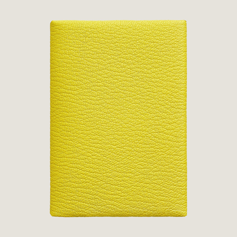 Hermes Calvi Duo Compact Card Holder Jaune Citron