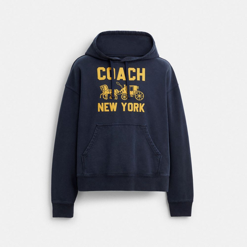 Coach Horse And Carriage Hoodie Navy Blue