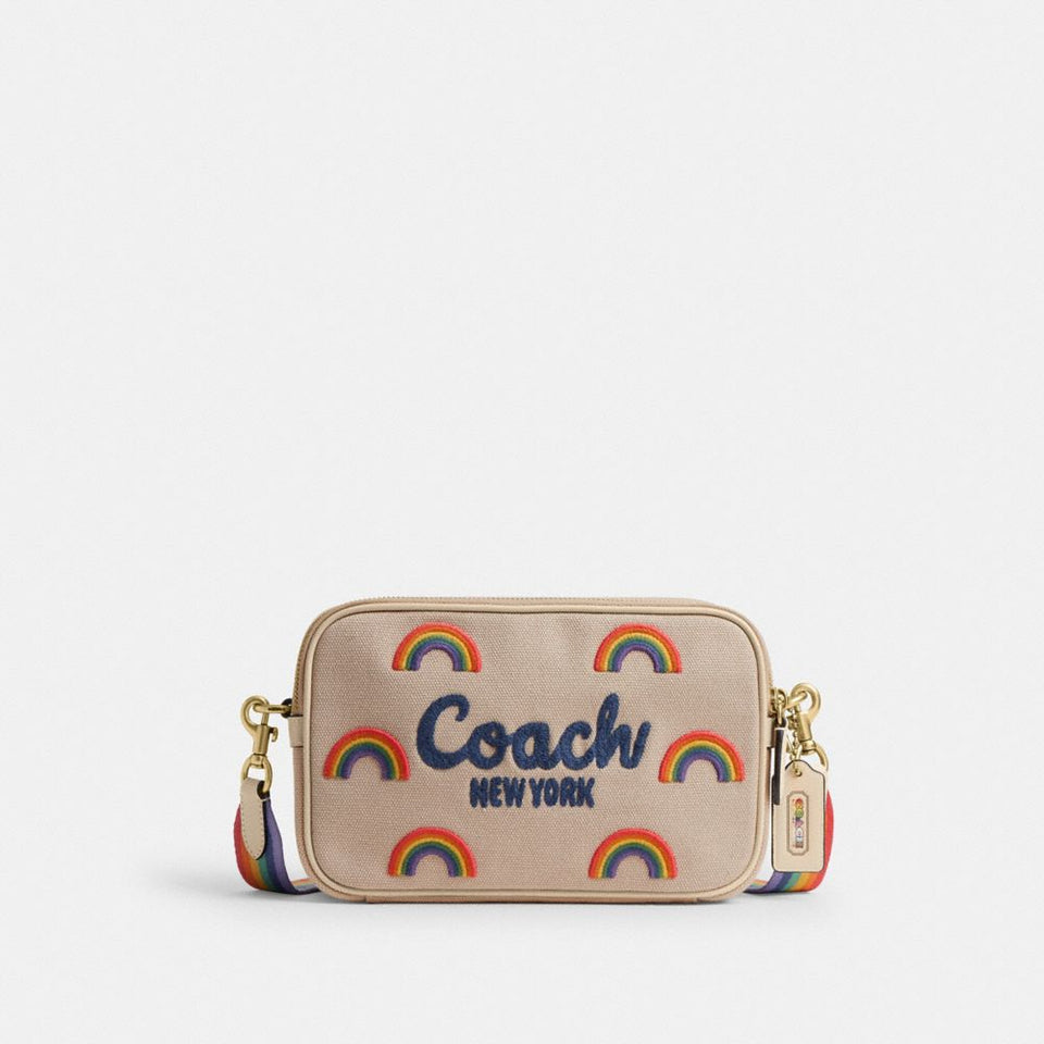 Coach Theo Camera Bag With Rainbow Ivory Multi