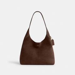Coach Brooklyn Shoulder Bag 34 Brass Dark Chocolate