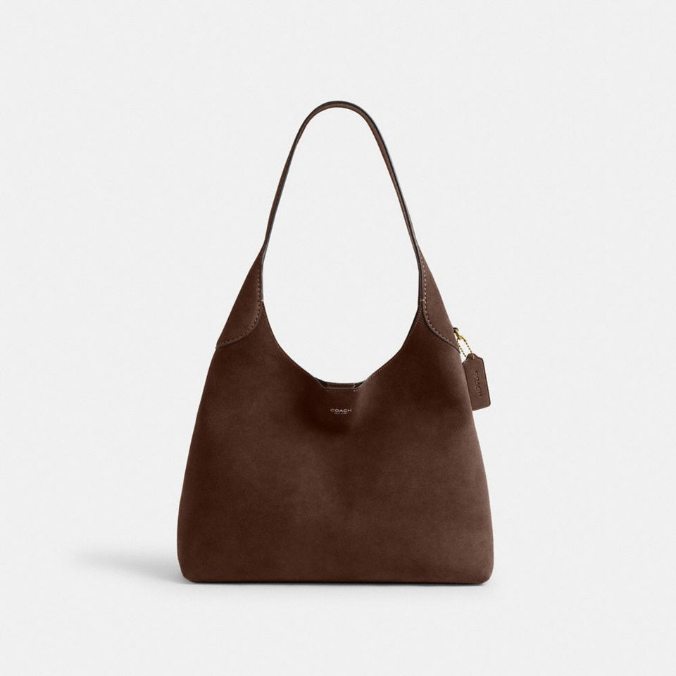 Coach Brooklyn Shoulder Bag 34 Brass Dark Chocolate