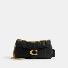 Coach Tabby Shoulder Bag 26 With Quilting Brass Black