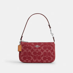 Coach Nolita 19 In Signature Denim Silver True Red