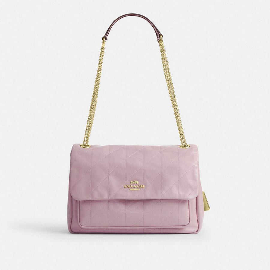 Coach Elodie Crossbody Bag With Quilting Gold Carnation