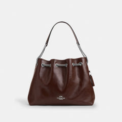 Coach Evelyn Shoulder Bag Silver Maple