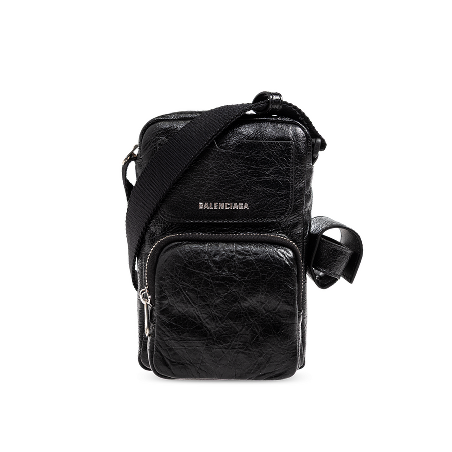 Superbusy Lambskin Crossbody Bag - Black