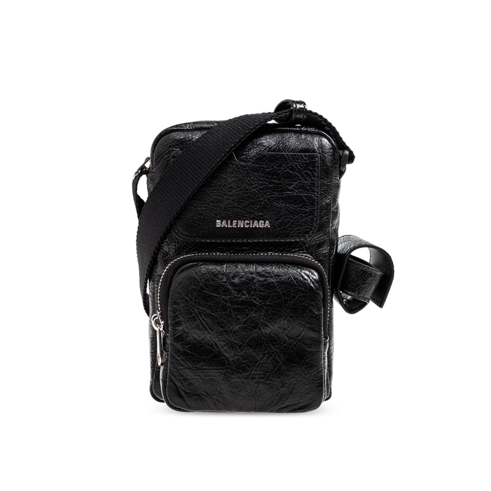 Superbusy Lambskin Crossbody Bag - Black