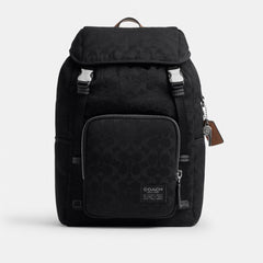 Coach Logan Backpack In Signature Nylon Black