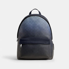 Coach Taylor Backpack In Ombre Signature Canvas Silver Blue