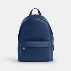 Coach Taylor Backpack Silver Deep Blue