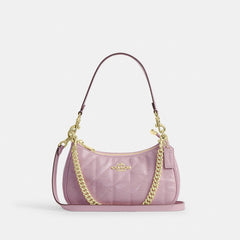 Coach Teri Shoulder Bag With Quilting Gold Carnation