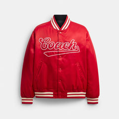 Coach Reversible Souvenir Jacket Red Multi