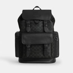 Coach Sprint Backpack In Signature Canvas Matte Black Black Signature