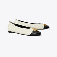 Tory Burch Charlie Ballet LIGHT CREAM / PERFECT BLACK / GOLD