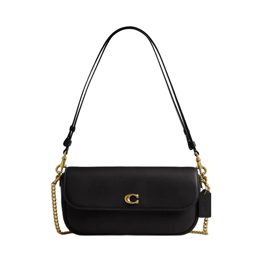 Coach Brook Flap Chain Bag in Brass Black
