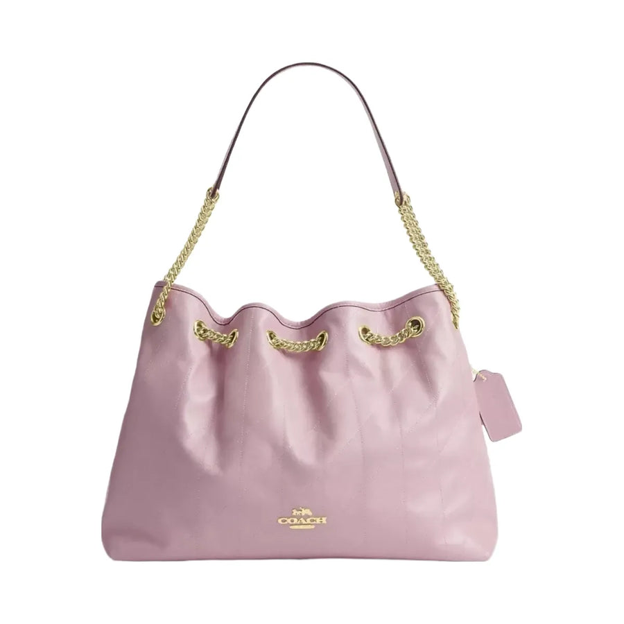 Coach Evelyn Shoulder Bag With Quilting in Gold Carnation