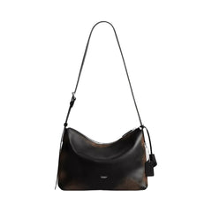 Coach Mott Messenger Bag 33 In Loved Leather in Black Light Tan