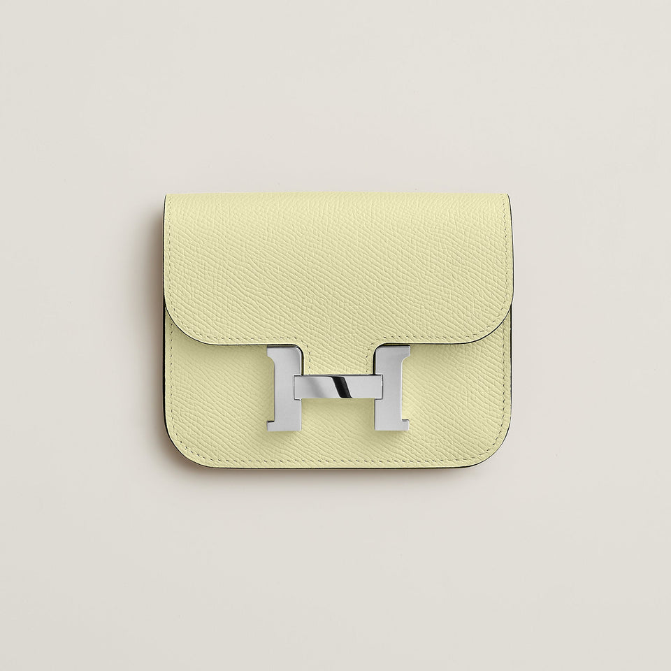 Hermes Constance Slim Wallet Bleu Saphir