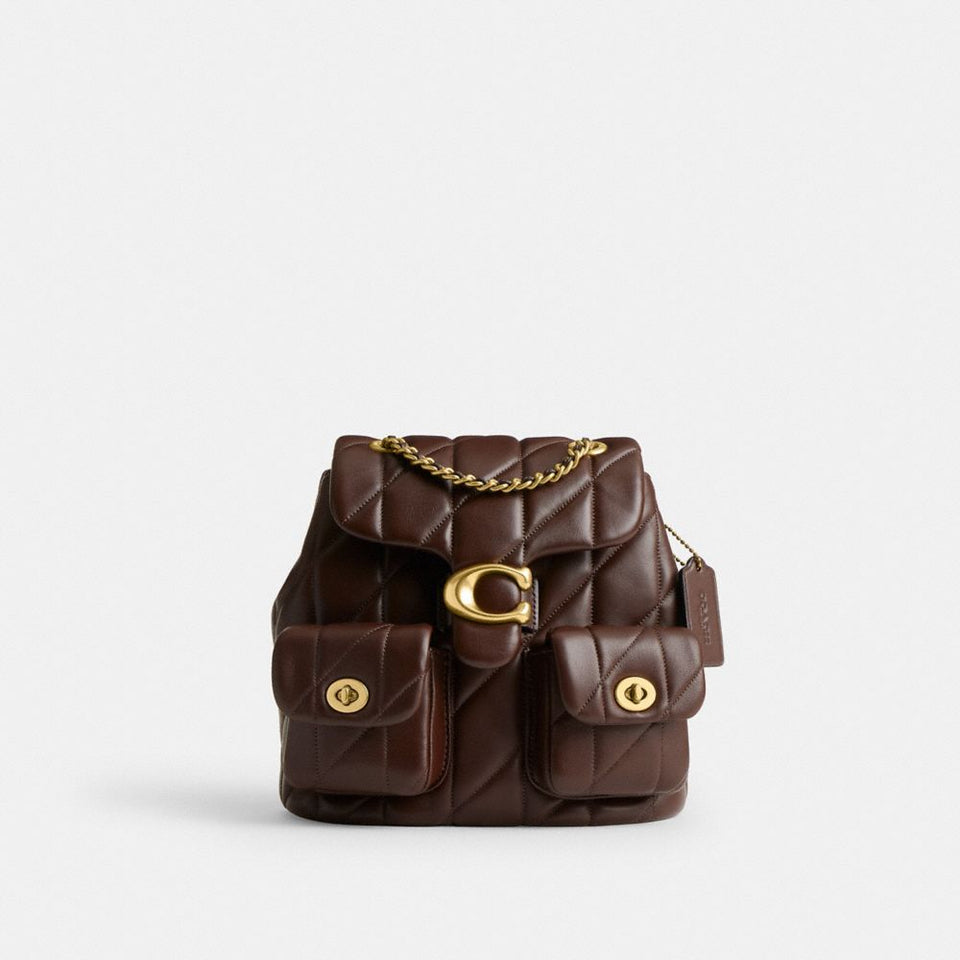 Coach Tabby Backpack With Pillow Quilting Brass Maple