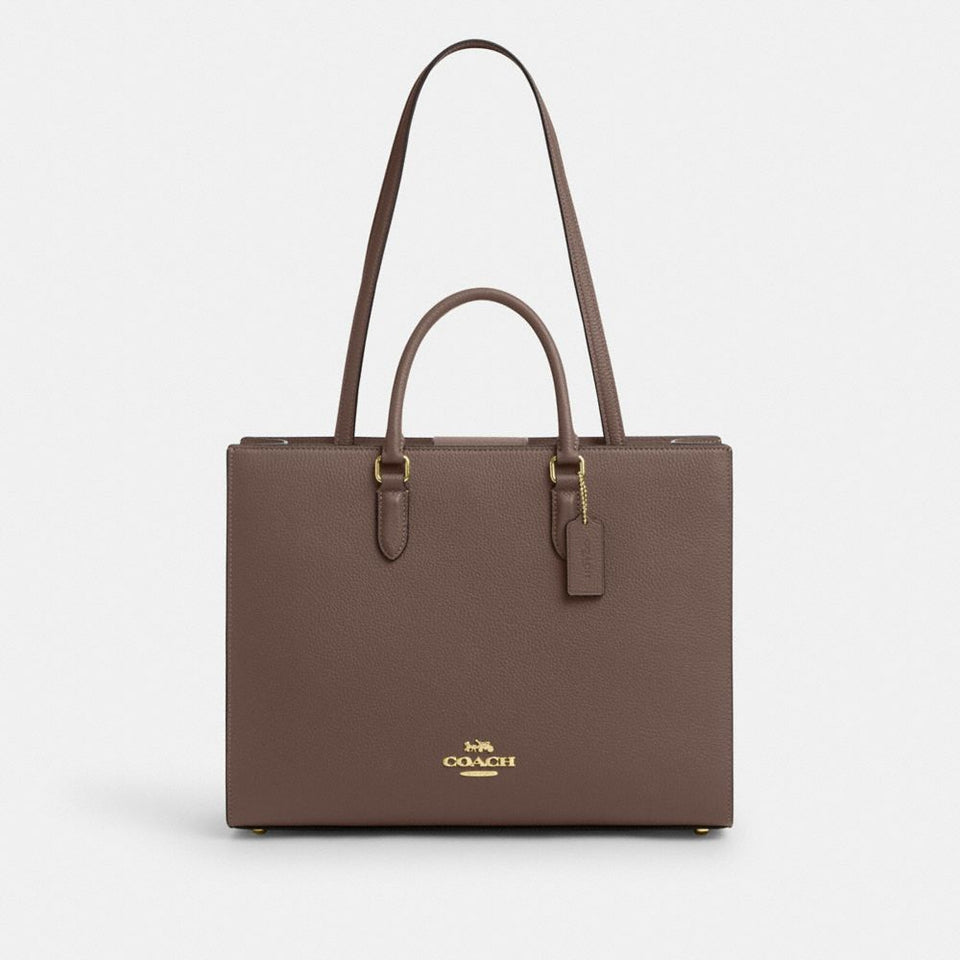 Coach Maggie Tote Bag Gold Dark Stone