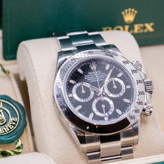 Rolex | Daytona | 116520 | Silver | 40 mm | Steel | Black | Automatic