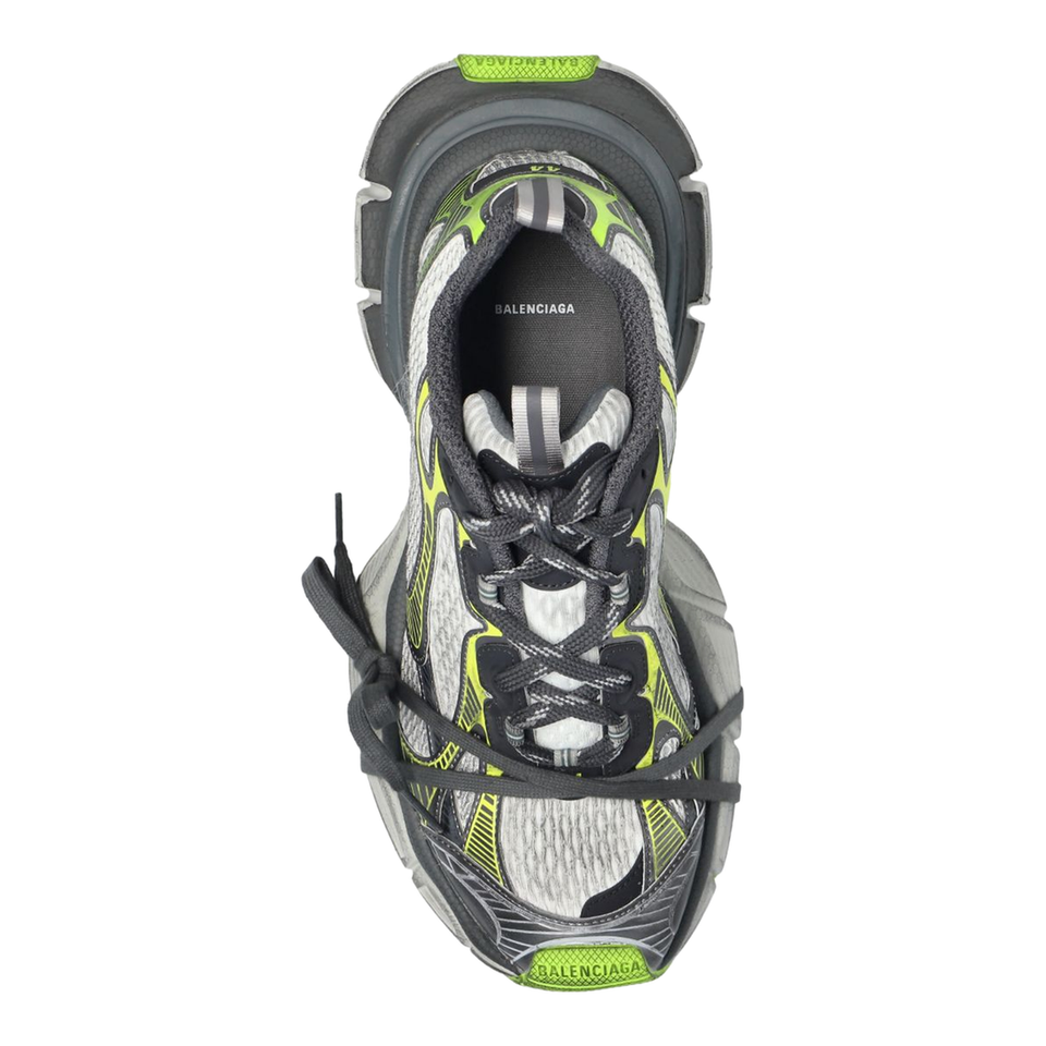 3XL Trainers in White Grey Green Yellow