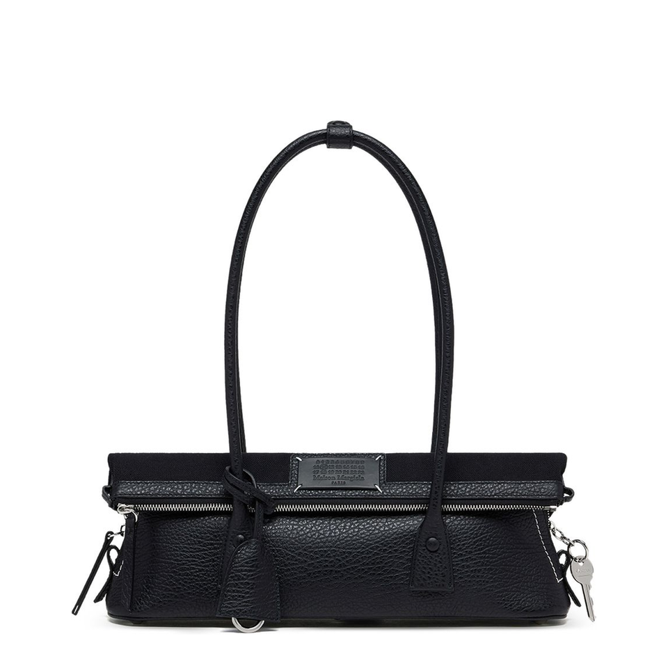 Maison Margiela 5AC Shoulder East West Calf Leather Shoulder Bag - Black
