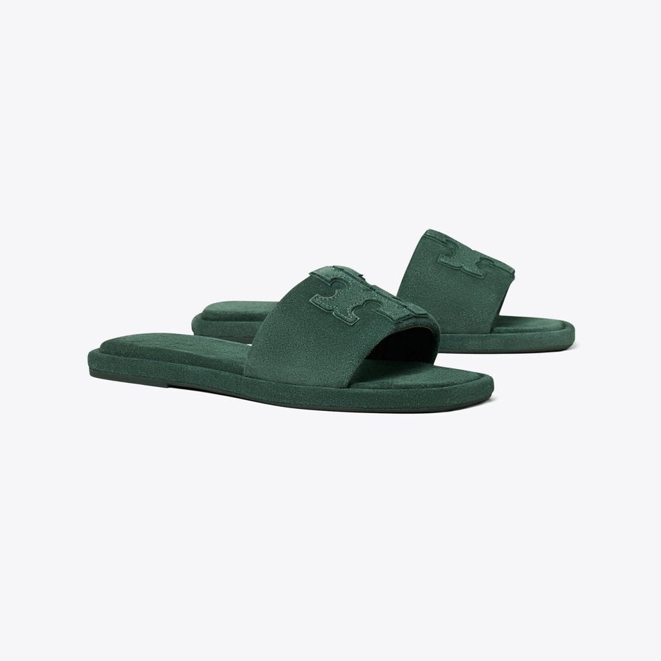 Tory Burch Double T Sport Slide WARM TEAL / WARM TEAL