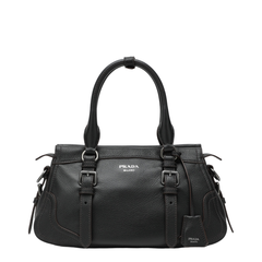 Prada Large Leather Tote Bags - Black