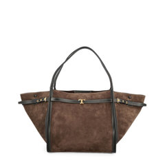 Tod's T Timeless Medium Leather Tote Bag - Brown