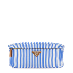 Striped Print Re-Nylon Belt Bags - Blue