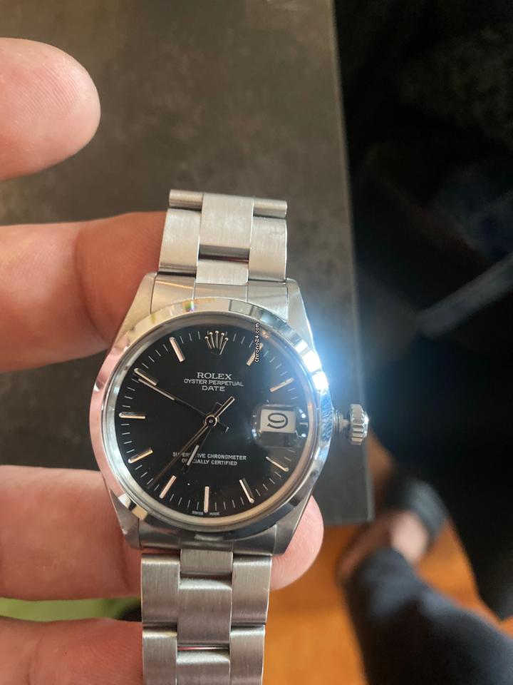 Rolex | Oyster Perpetual | 1500 | Steel | 34 mm | Steel | Black | Automatic