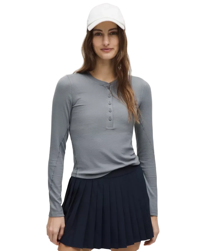 Lululemon Hold Tight Long-Sleeve Henley Solar Grey