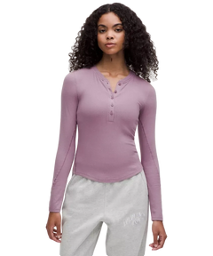 Lululemon Hold Tight Long-Sleeve Henley Lavender Lux