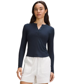 Lululemon Hold Tight Long-Sleeve Henley True Navy