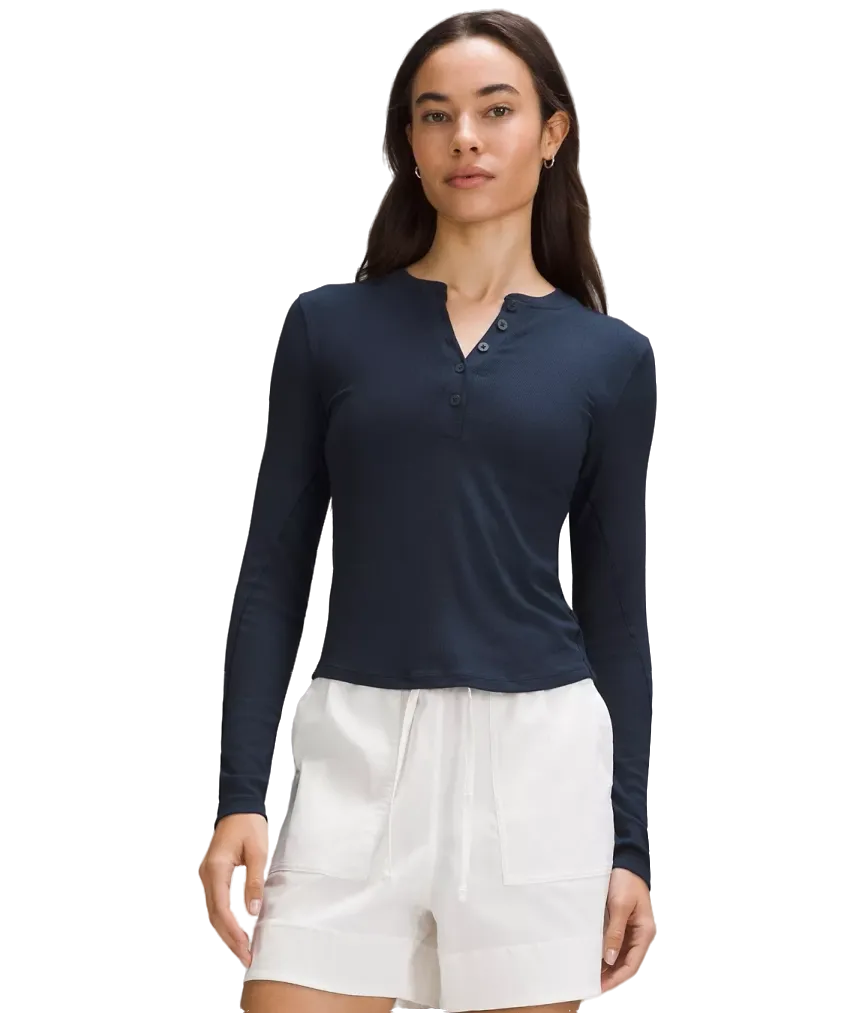 Lululemon Hold Tight Long-Sleeve Henley True Navy