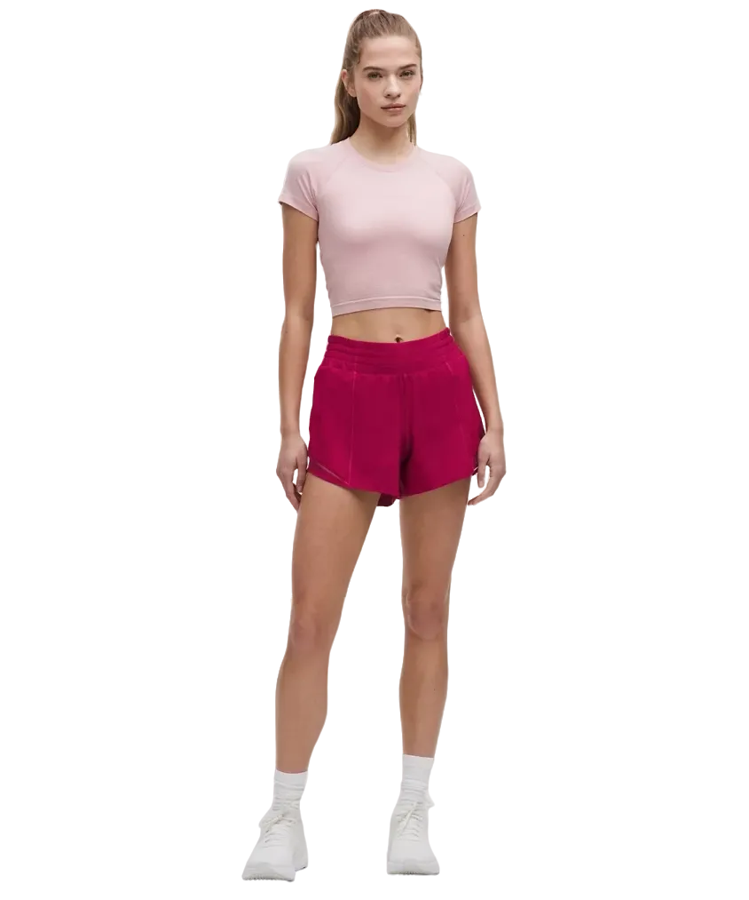 Lululemon Hotty Hot High-Rise Lined Shorts 4" Magenta Smoke