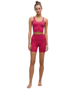 Lululemon Align High-Rise Shorts 6" Leopard Daisy Desert Red Magenta Smoke